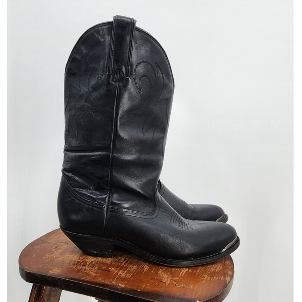 Women's Durango Western Cowboy Boots Size 9m‎ Black Genuine Leather Boots